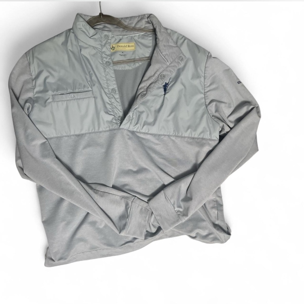 Donald Ross Light Gray Pullover with Logo